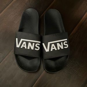 Black Vans Slides